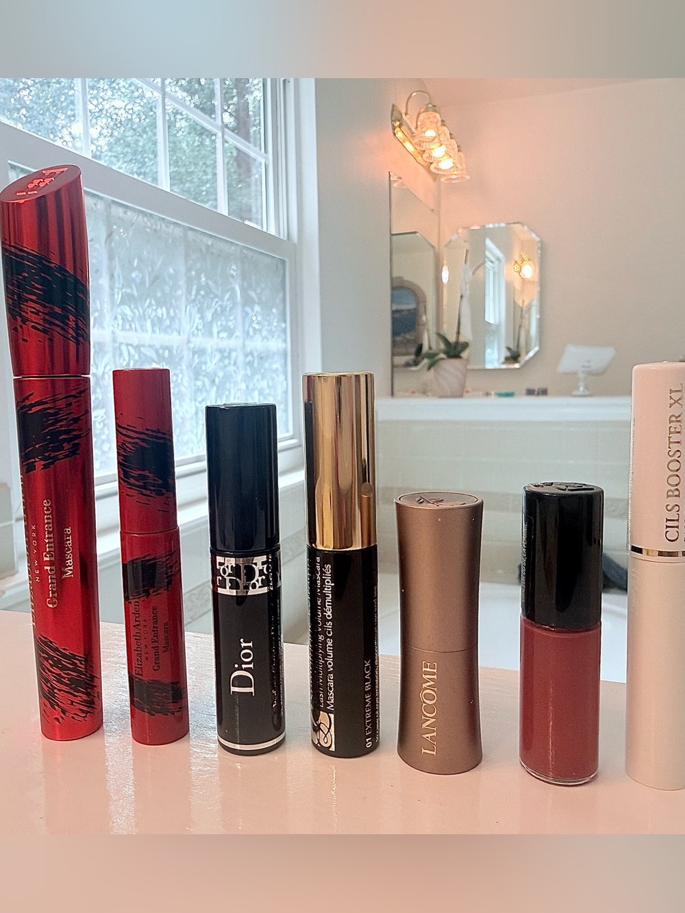 Lancôme, Elizabeth Arden, Este Lauder, Dior Mini Mascara & Lipstick Set -7 items
